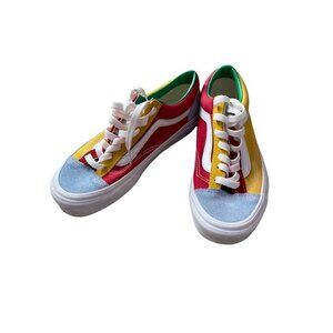 Vans Yatch club Old‎ Skool color block low top lace-up skate shoes canvas 5.5